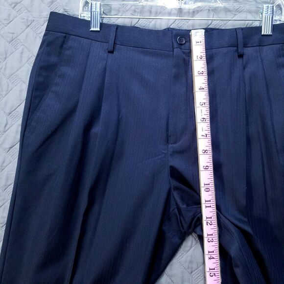 Blackberrys Dress Pants Mens 36x34 Black Flat Front Straight Relaxed Dark Wash - Picture 6 of 12